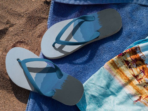 Blue Nature Flip Flops