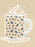 Blue leaves pattern on vanilla Poster Mug