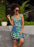 CHECKERBOARD PALM BLUE Sublimation Cut & Sew Dress