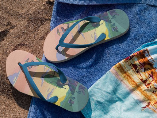 Carved Nature Flip Flops