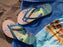 Carved Nature Flip Flops