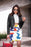 Colorful Pattern Pencil Skirt