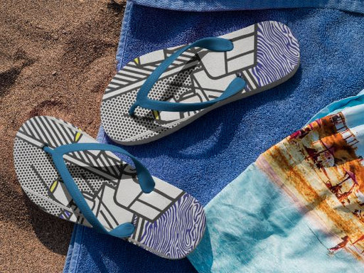 Drawing Room Pop Art Flip Flops
