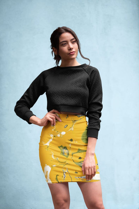 Earthy Mess Kid's sweater (2) Pencil Skirt