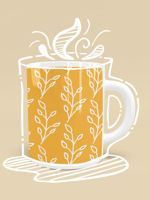 Feeling of lightness pattern - Mellow Yellow Poster Mug