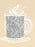 Floral - BW - Mandala Pattern - 04 Poster Mug