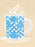 Flowery Pattern in blue Poster Mug