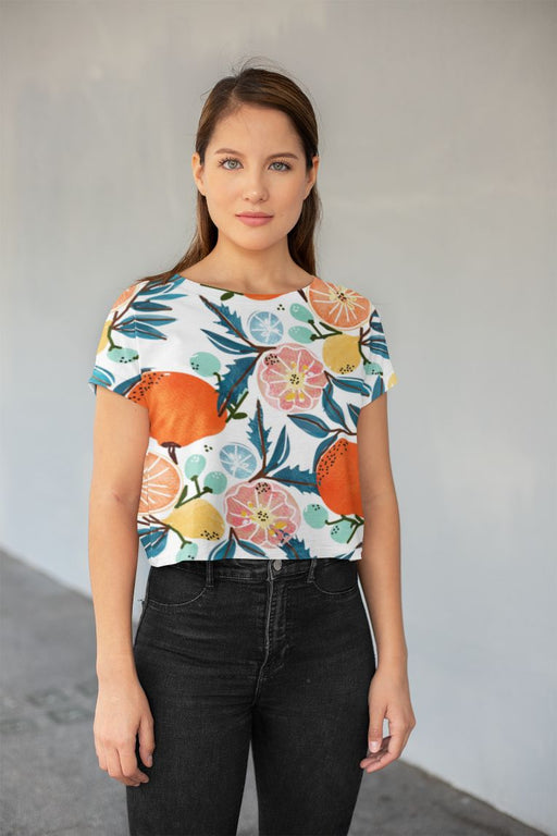 Fruit Shower Poster (2) All-Over Print Crop Tee