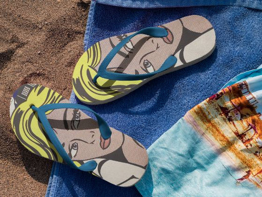 I am not Alone Pop Art Flip Flops