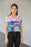 Japanesse Mountain Landscape Pop Color Vector All-Over Print Crop Tee