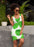 Leaf Pattern Sublimation Cut & Sew Dress