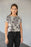 Leopard  Pattern All-Over Print Crop Tee