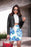 MONSTERA EXOTICA - AZURE Pencil Skirt