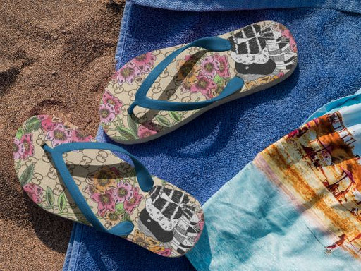 Magical Flower Deisgn Flip Flops