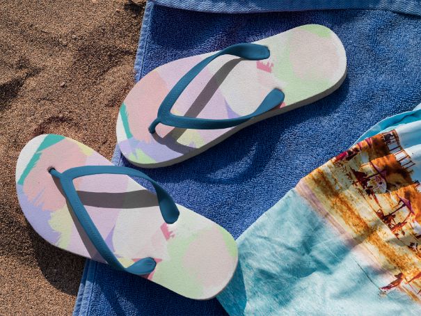 Magical Paint Splatter Flip Flops