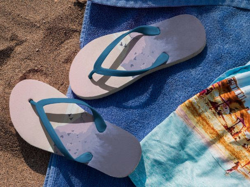 Magical Pink Sky Flip Flops