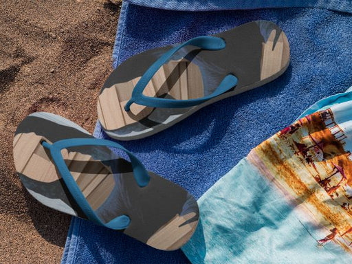 Mona Lisa Wood Flip Flops
