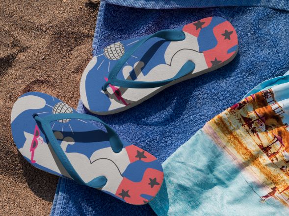 Mood Cat Flip Flops