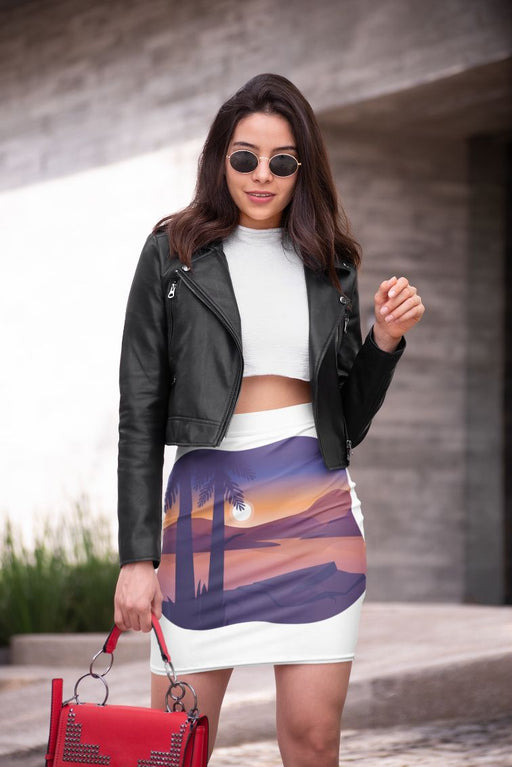 Mountain Landscape First Person Pencil Skirt