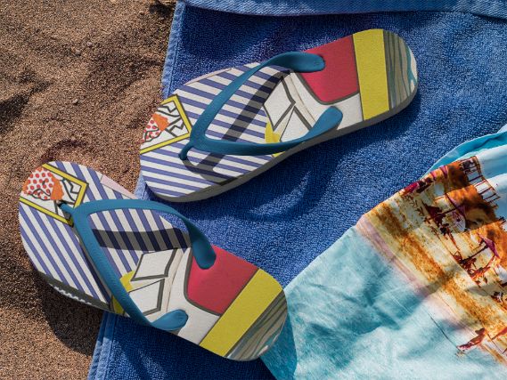 My Room Pop Art Flip Flops