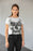 POINTILLISM SKULL All-Over Print Crop Tee