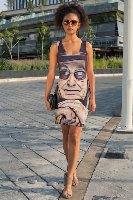 Portrait photo of Manoel de Oliveira, Portuguese film director Kid's sweater (1) Sublimation Cut & Sew Dress