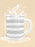 Simple Lines Pattern bw Poster Mug