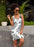 Tropical Banana Leaves Pattern Sublimation Cut & Sew Dress