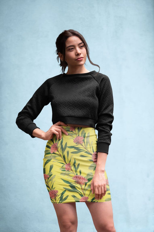 VINTAGE FLOWERS Pencil Skirt