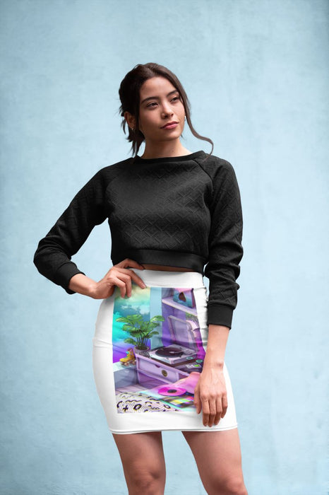 Vaporwave Aesthetic Pencil Skirt