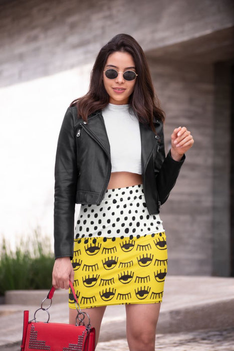 Yellow Traditional Moroccan Pattern by ARTERESTING Poster Pencil Skirt