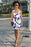 White daisies and blue cyclamens Sublimation Cut & Sew Dress