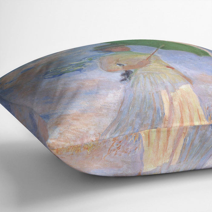 Woman with Parasol 2 by Monet Cushion
