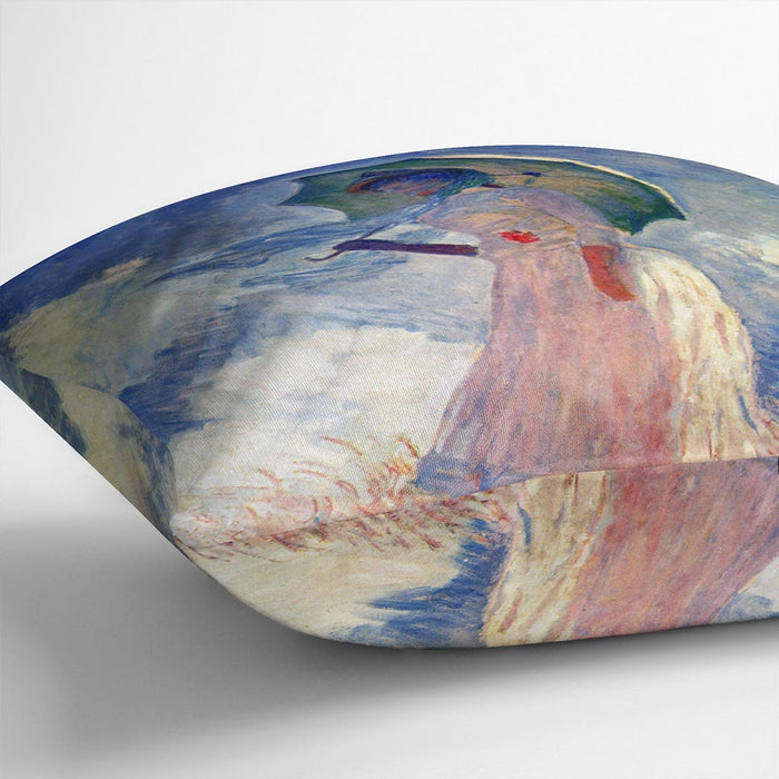 Woman with Parasol study by Monet Cushion