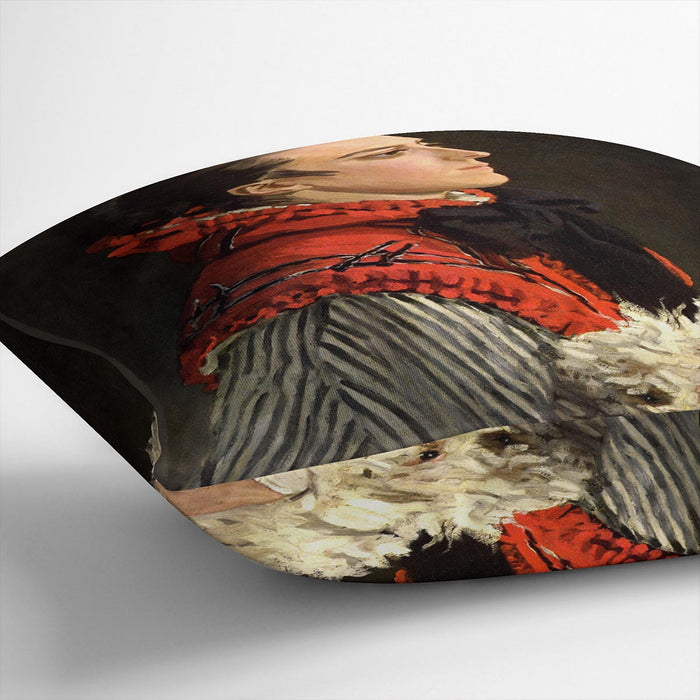 Women with Dog by Monet Cushion