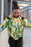 Yellow Flower Pattern Bomber Jacket