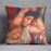 Young woman hairdressing by Renoir Cushion