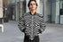 Zebra Pattern Bomber Jacket