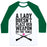 Virgin Teez  Baseball Tee Unisex Classic Baseball Tee / x-small / White/Dark Green A LADY DOESN'T PLACE HER WEAPON ON THE TABLE UNISEX CLASSIC BASEBALL TEE