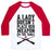 Virgin Teez  Baseball Tee Unisex Classic Baseball Tee / x-small / White/Red A LADY DOESN'T PLACE HER WEAPON ON THE TABLE UNISEX CLASSIC BASEBALL TEE