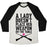 Virgin Teez  Baseball Tee Unisex Tri-Blend Baseball Tee / small / Oatmeal / Black A LADY DOESN'T PLACE HER WEAPON ON THE TABLE UNISEX TRI-BLEND BASEBALL TEE