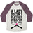Virgin Teez  Baseball Tee Unisex Tri-Blend Baseball Tee / small / Oatmeal / Maroon A LADY DOESN'T PLACE HER WEAPON ON THE TABLE UNISEX TRI-BLEND BASEBALL TEE