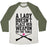 Virgin Teez  Baseball Tee Unisex Tri-Blend Baseball Tee / small / Oatmeal / Moss A LADY DOESN'T PLACE HER WEAPON ON THE TABLE UNISEX TRI-BLEND BASEBALL TEE