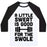 Virgin Teez  Baseball Tee Unisex Classic Baseball Tee / x-small / White/Black A LITTLE SWEAT IS GOOD FOR THE SWOLE UNISEX CLASSIC BASEBALL TEE