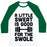 Virgin Teez  Baseball Tee Unisex Classic Baseball Tee / x-small / White/Dark Green A LITTLE SWEAT IS GOOD FOR THE SWOLE UNISEX CLASSIC BASEBALL TEE