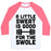 Virgin Teez  Baseball Tee Unisex Classic Baseball Tee / x-small / White/Neon Pink A LITTLE SWEAT IS GOOD FOR THE SWOLE UNISEX CLASSIC BASEBALL TEE