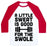 Virgin Teez  Baseball Tee Unisex Classic Baseball Tee / x-small / White/Red A LITTLE SWEAT IS GOOD FOR THE SWOLE UNISEX CLASSIC BASEBALL TEE