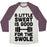 Virgin Teez  Baseball Tee Unisex Tri-Blend Baseball Tee / small / Oatmeal / Maroon A LITTLE SWEAT IS GOOD FOR THE SWOLE UNISEX TRI-BLEND BASEBALL TEE