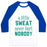 Virgin Teez  Baseball Tee Unisex Classic Baseball Tee / x-small / White/Blue A LITTLE SWEAT NEVER HURT NOBODY (TANK) UNISEX CLASSIC BASEBALL TEE