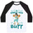 Virgin Teez  Baseball Tee Unisex Classic Baseball Tee / x-small / White/Black A WHOLE NEW BUTT UNISEX CLASSIC BASEBALL TEE